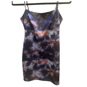 Urban Outfitters Mini Blue Sheen Dress - Size S